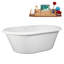 Baignoire autoportante 66 "avec drain interne Streamline-101672628