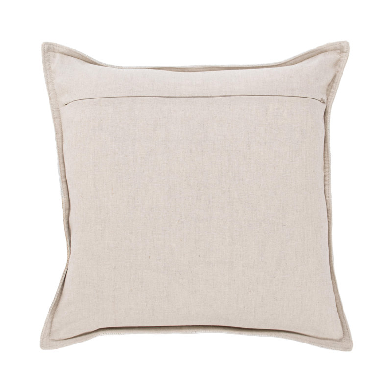 Canada 20" Natural Hide Throw Pillow, Chestnut, Ivory