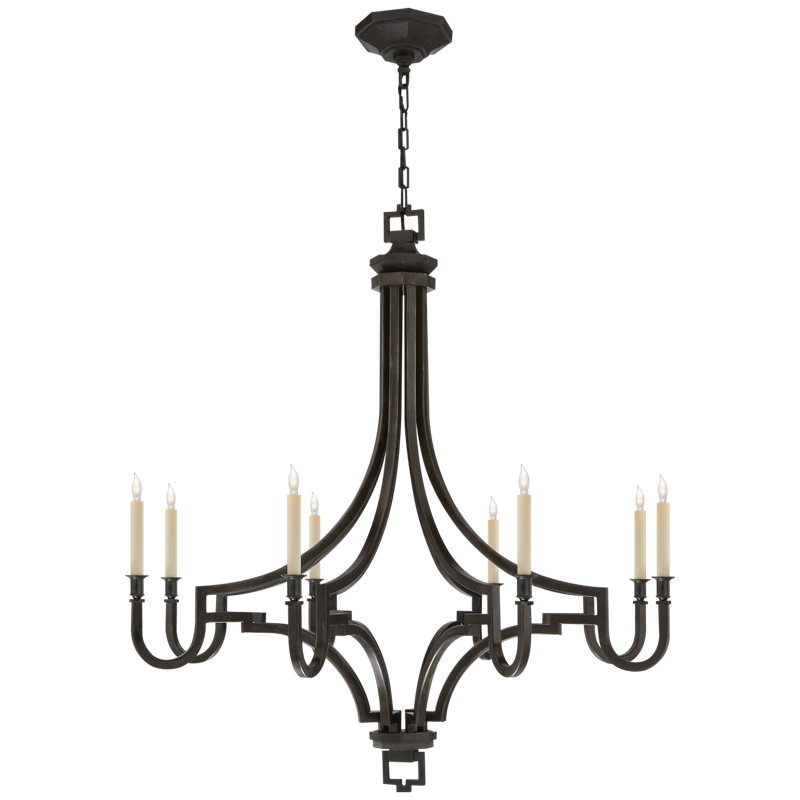 Chapman & Myers Mykonos Chandelier, Aged Iron, 38.75" H x 37" W x 37" D