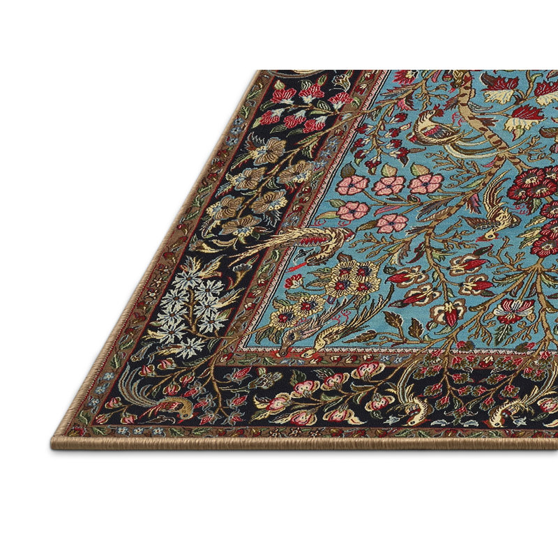 Tapis oriental rouge / bleu, Rectangle 4 pi x 6 pi