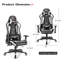 Gymax Adjustable Reclining Ergonomic Faux Leather Swiveling PC & Racing Game Chair-63556131