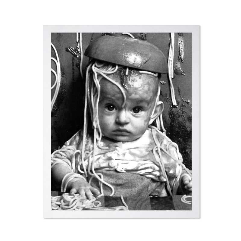 Spaghetti bébé, Poster, White Framed, 11"H x 14"W