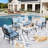 Asfand 5-7- Person Patio Conversation Set with Optional Ottoman-101302754-101628598
