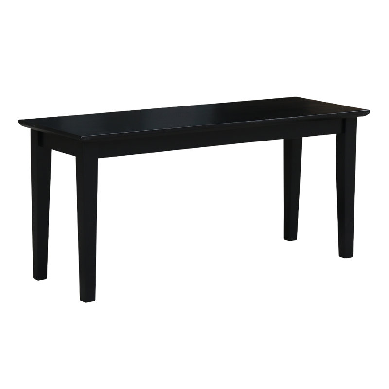 Bethanni Solid Wood Bench, Black