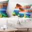 Coussin décoratif héliporté paysage paysage route de Fort Nepean