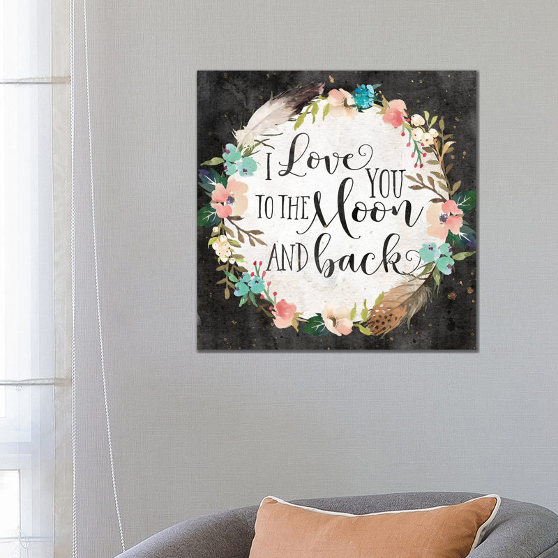 I Love You to the Moon and Back by Eden Printables - Wrapped Canvas Art Prints, 66.04 cm H x 66.04 cm W x 1.91 cm D