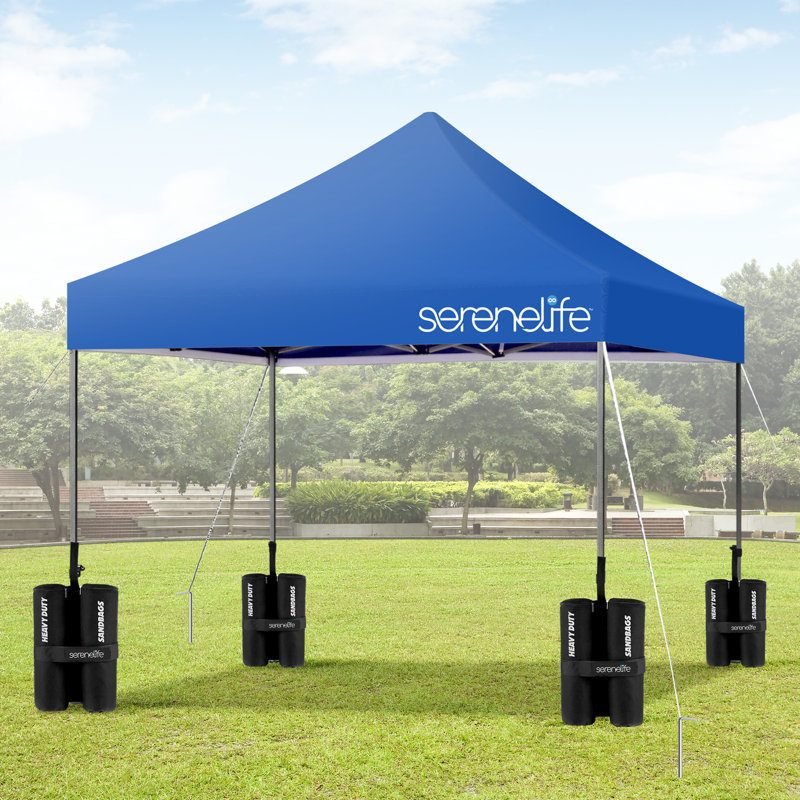 Navy Blue 10 Ft. x 10 Ft. Steel Pop-Up Canopy Tent