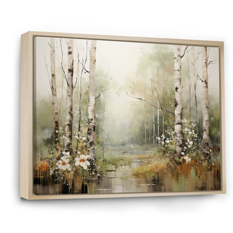 «Blumefeld Minimalisme Forest Woods II», reproduction d'art sur toile, 24" H x 32" W, Cadre naturel flottant