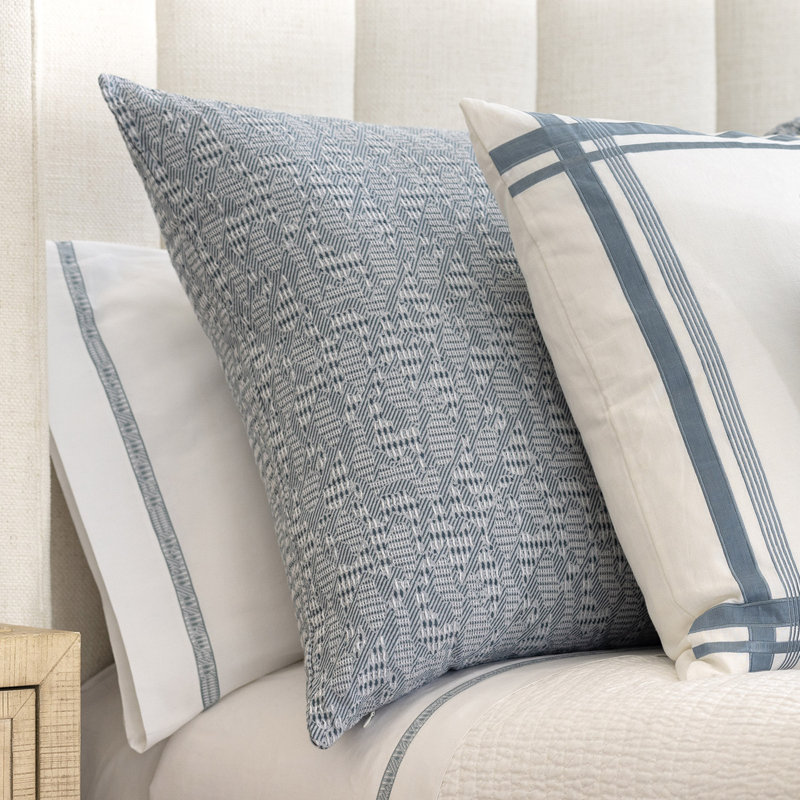 River Abstract Cotton Blend Throw Pillow