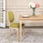 Ensemble de 2 chaises d'appoint rembourrées en mélange de coton avec cadres en bois massif, sièges de salle à manger vert classique pour la cuisine, le salon ou le restaurant, style champêtre