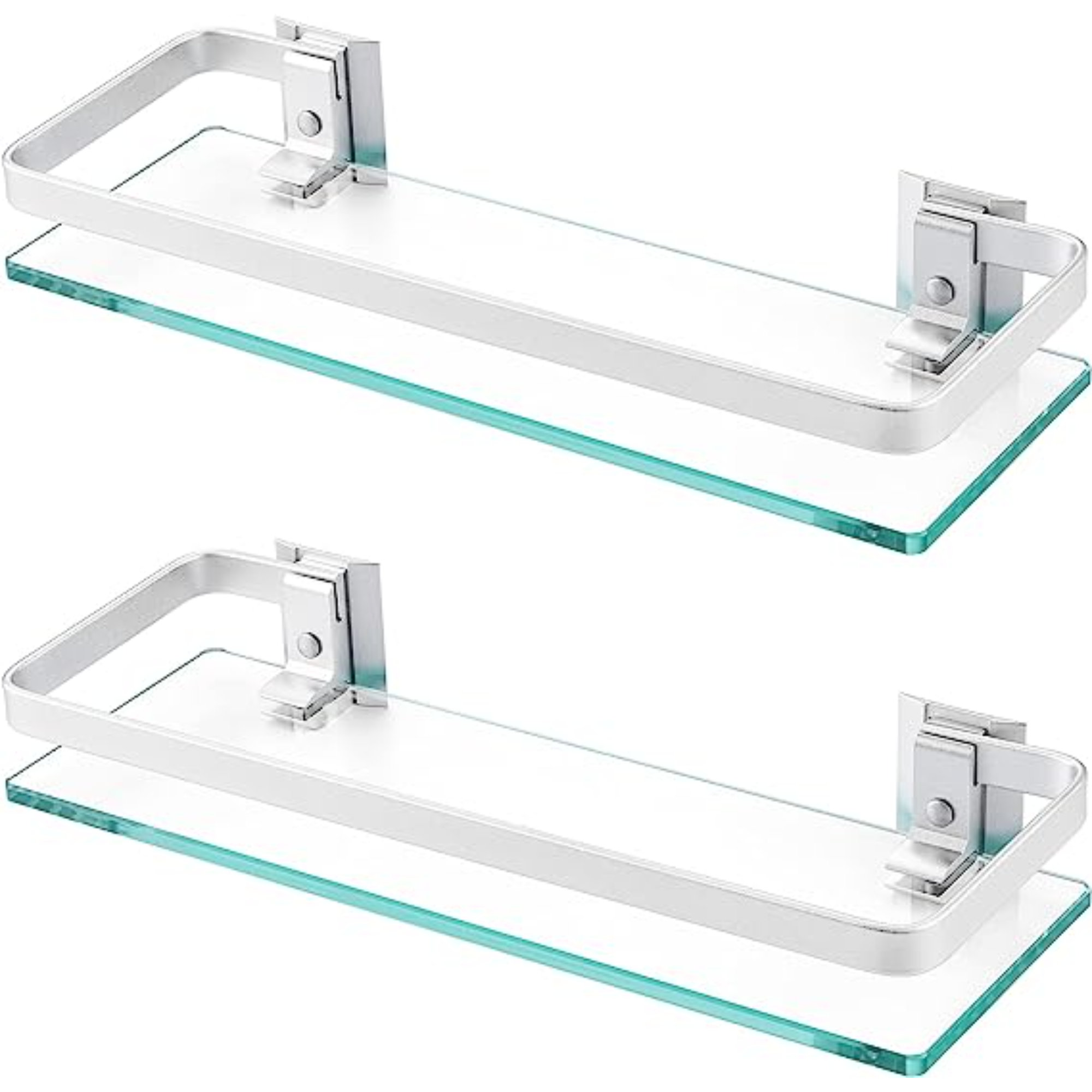 Ivy Bronx Cresencio Bathroom Wall Shelves Glass Bathroom Shelf