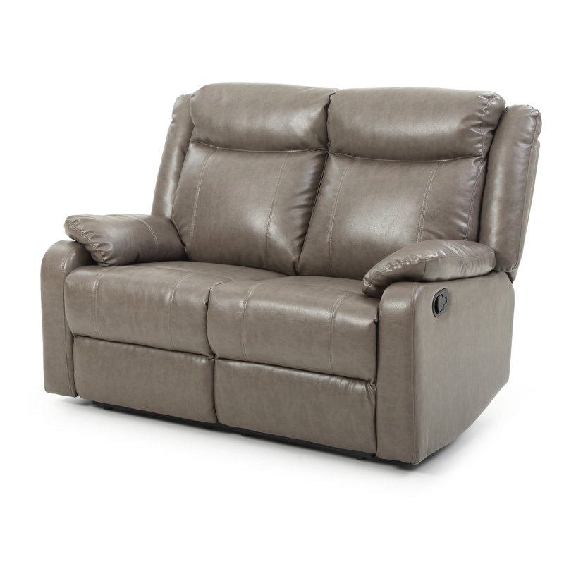 Causeuse contemporaine rembourrée grise, Gris