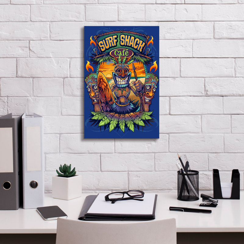 Adaisha Big Kahuna Tiki Man «Licensing on Canvas», H 18 po x l 12 po x P 0,75 po