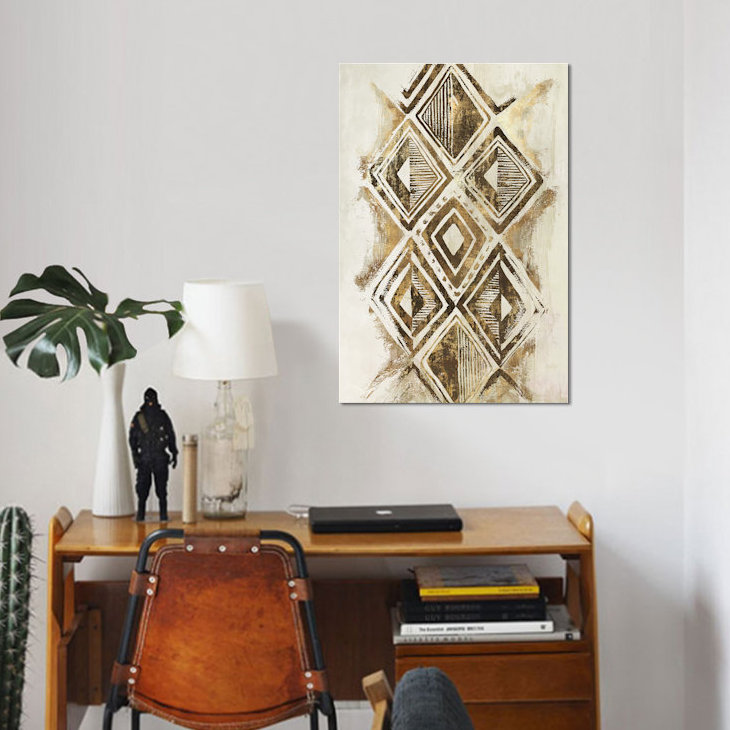 « africain diamants », impression sur toile, H 26 po x l 18 po x P 1,5 po