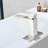 Single Hole Bathroom Faucet With Pop-Up Drain Single Handle Bathroom Sink Faucets Modern Stainless Steel Bathroom Basin Taps With Deck Plate-109264306