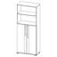 Master 185cm H x 75cm W Bookcase