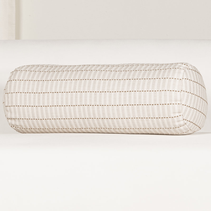 Coussin traversin extérieur en lin inspiré de Sunbrella, Lin, 39 po x 8 po