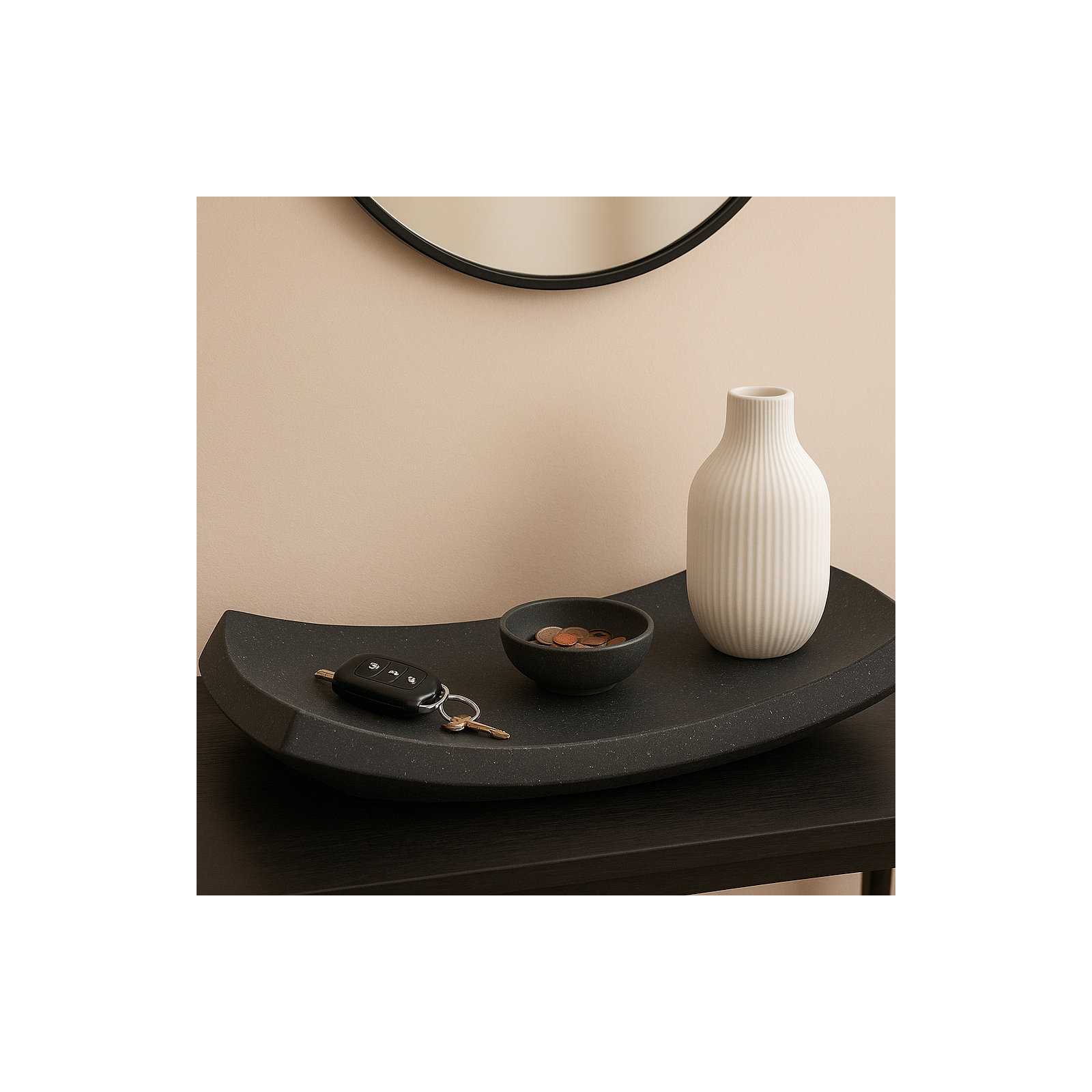 Mali Black Abstract Resin Tray