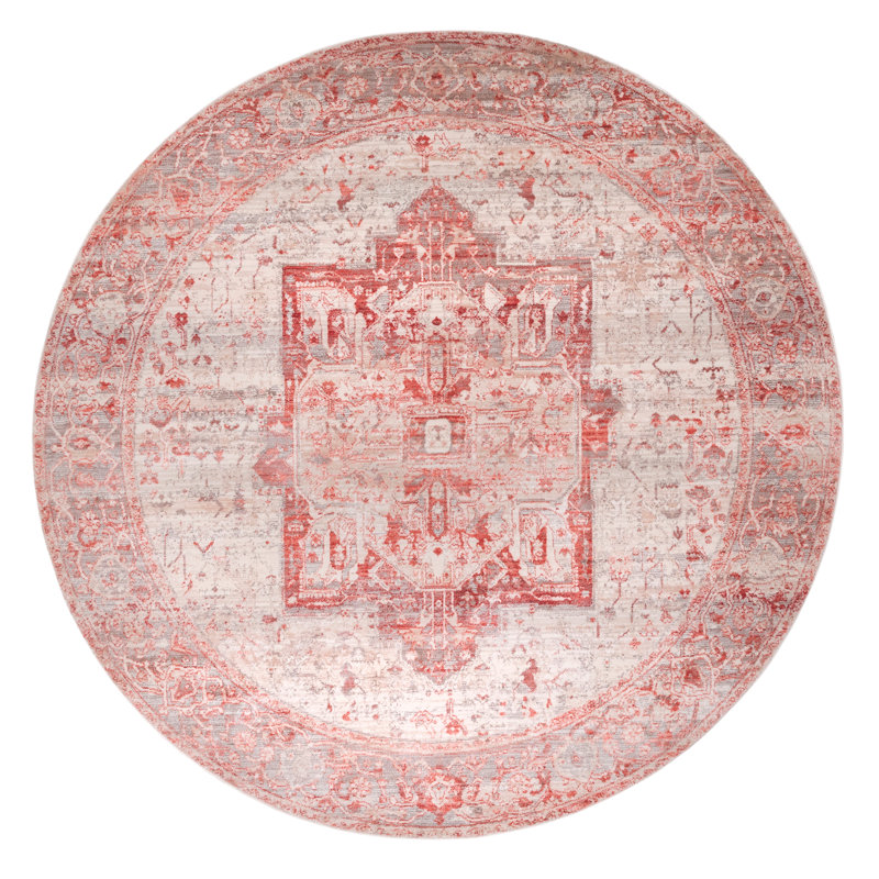 Tapis oriental / persan traditionnel pour le salon, la chambre à coucher, la salle à manger et la cuisine, rouge / multicolore