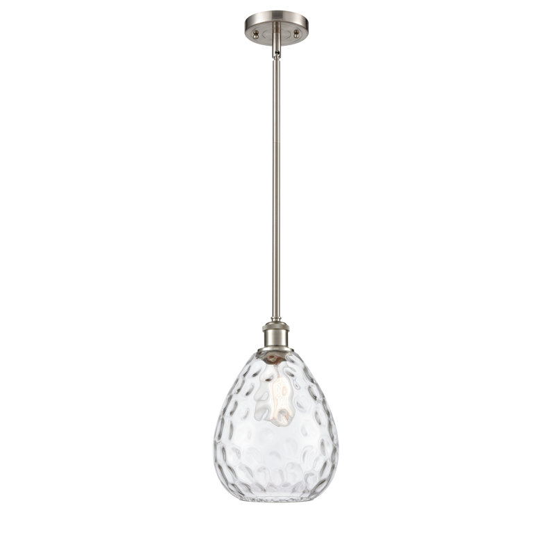 Jaron 1 - Light Single Pendant, Brushed Satin Nickel, 6 Watt Vinage LED Bulb