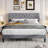 Divino Tufted Upholstered Platform Bed with Adjustable Headboard-256617289-256617291