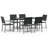 35" H X 21.3" W X 24.6" D Patio Dining Set with Rectangular Table-1563119792-1563119795