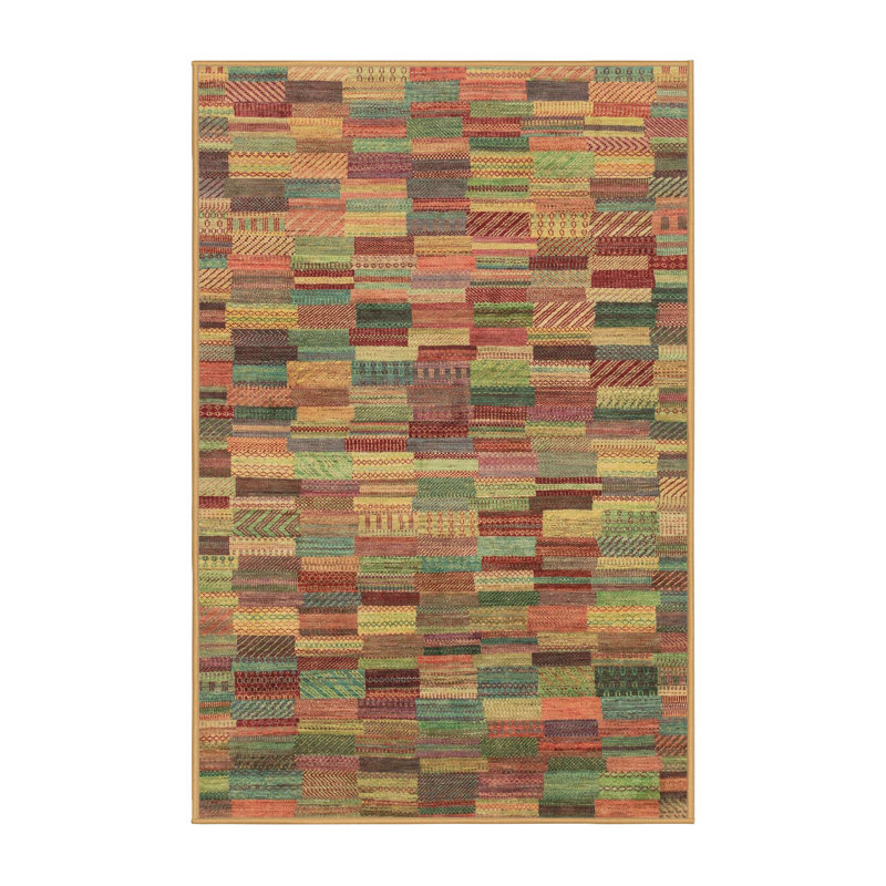 Tapis abstrait à motif abstrait moderne 4010, Rectangle 3 pi x 5 pi