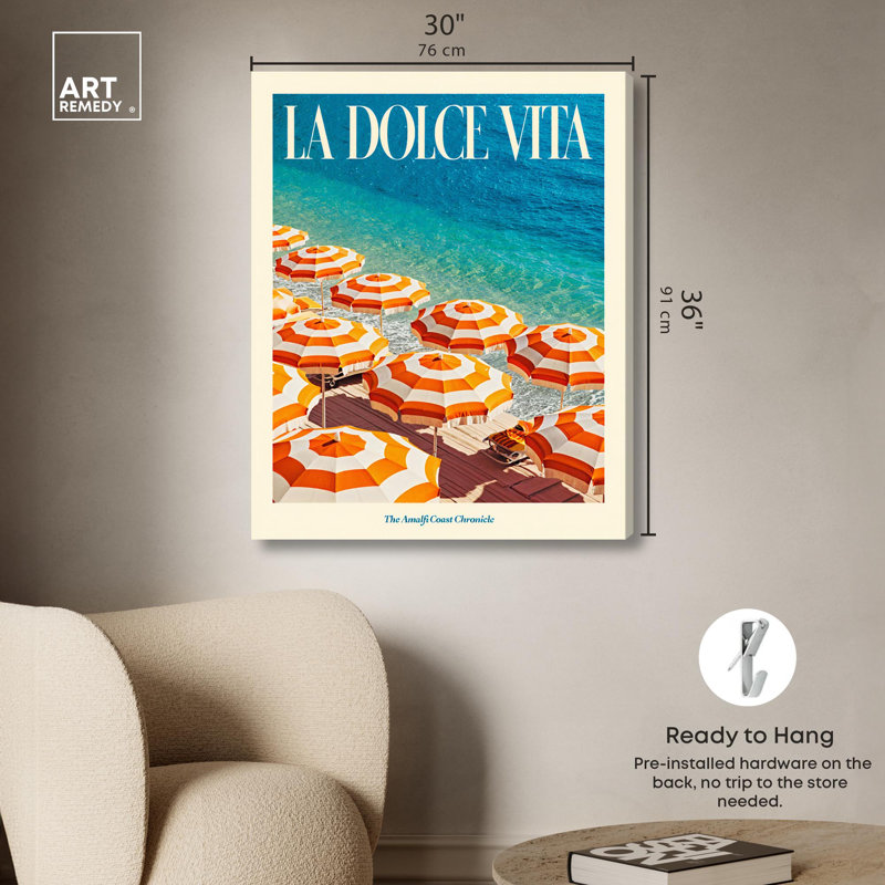 Impression sur toile «Coastal Bliss» par Art Remedy, 30" H x 24" W, Toile tendue avec châssis