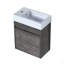 Meuble-lavabo mural flottant 18 po avec lavabo en résine et porte d'armoire à fermeture en douceur 18 po-125514967