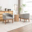 Fauteuil avec pieds en bois massif-131080929