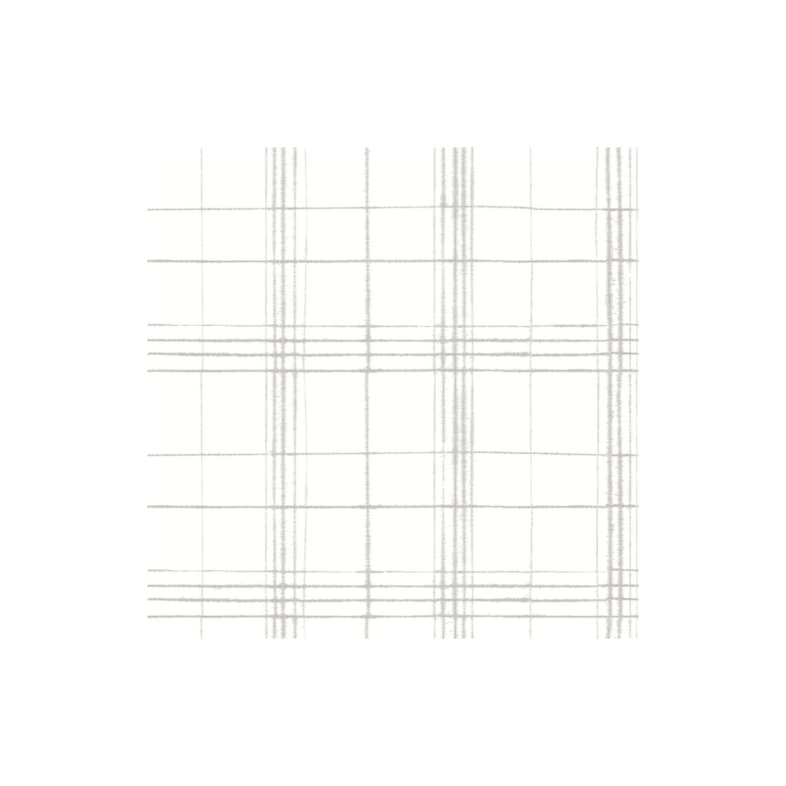 Ashling Plaid Wallpaper, Linen/White