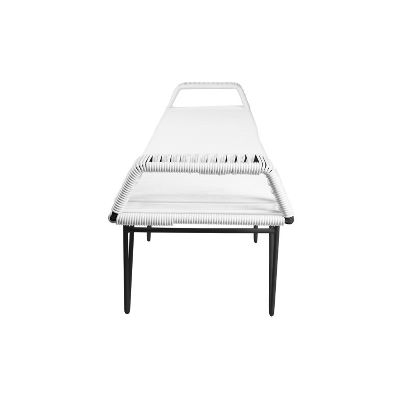 Banc d'intérieur / extérieur fait à la main Pelerin, Blanc, Noir