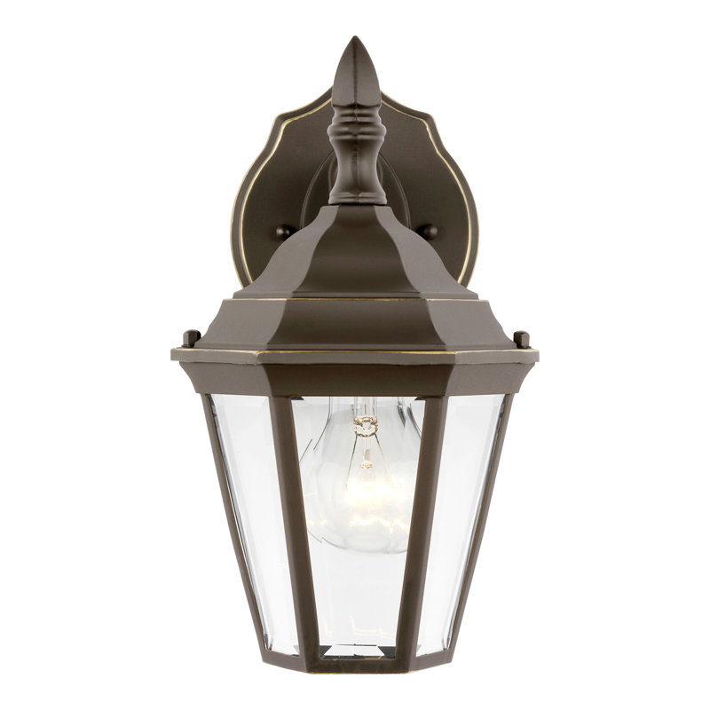 Bakersville Small One Light Outdoor Wall Lantern from Generation Lighting , No, Heirloom Bronze/Frosted, Antique Bronze