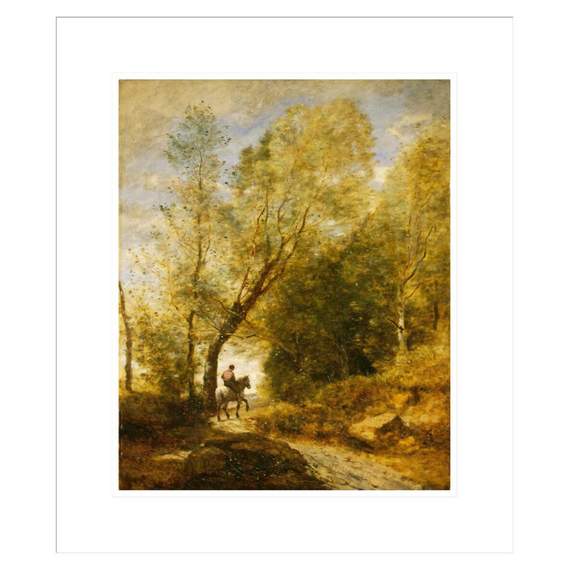 «The Forest of Coubron» par Jean-Baptiste-Camille Corot, impression giclée encadrée, H 20,61 po x l 17,75 po