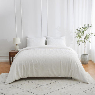 Polyester Geometric Duvet Cover Set with Pillowcases