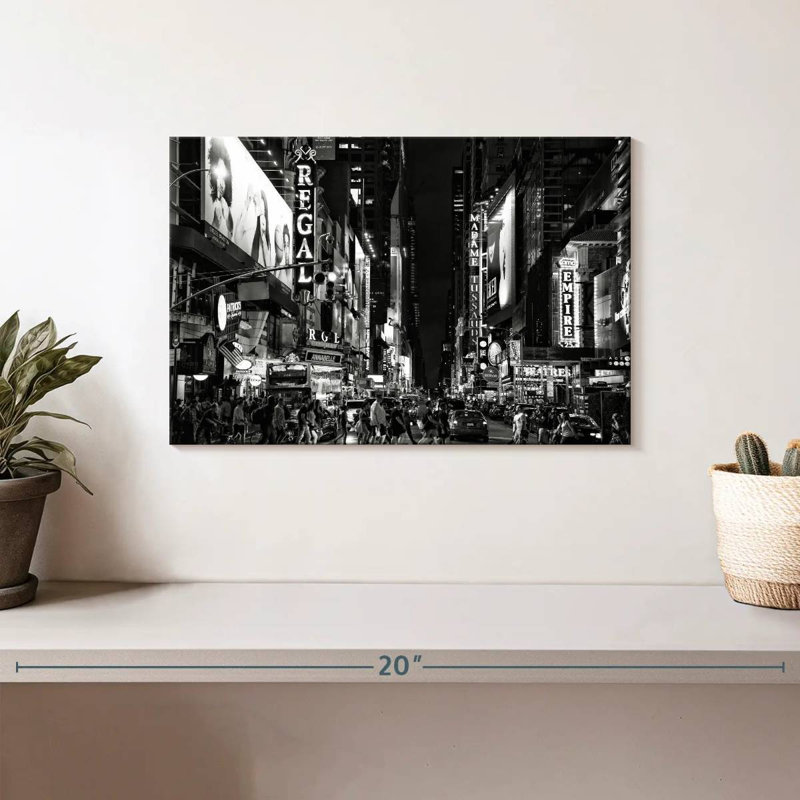 Ravi Times Square By Night, 8" H x 12" W