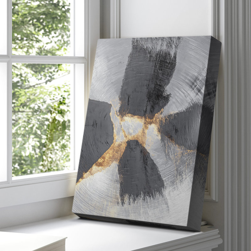 Toile tendue avec châssis abstrait, abstrait, H 18 po x l 12 po