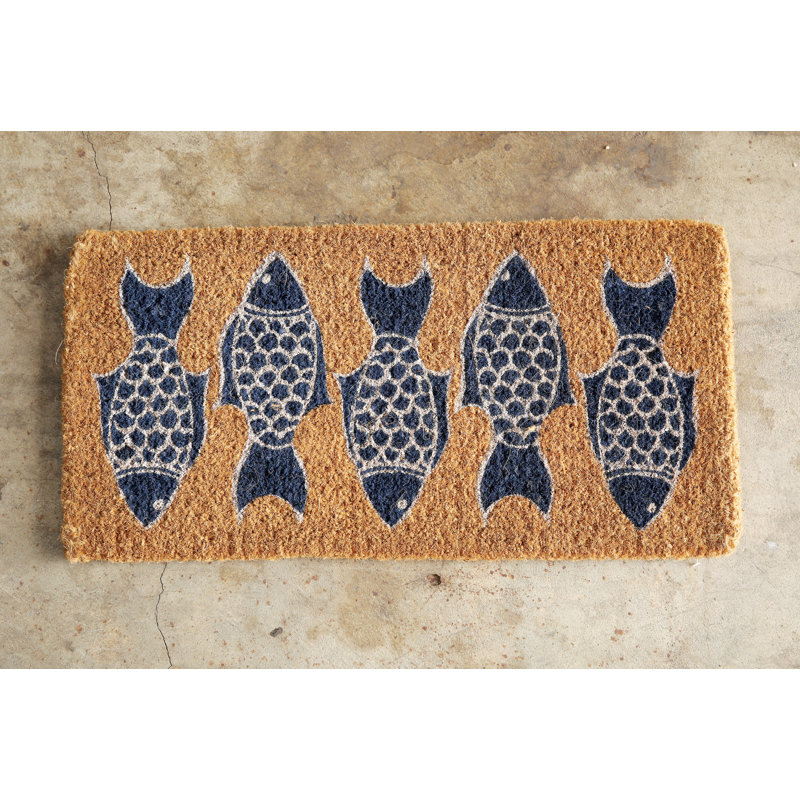 Tapis de porte d'extérieur Augusta Fish 32 po x 16 po