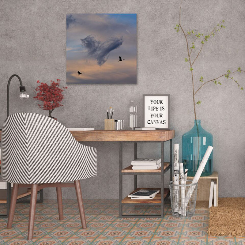 Live In My Heart, Pay No Rent by Dominic Liam - Wrapped Canvas Print, 91cm H x 91cm W x 4cm D
