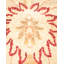 Tapis unique noué à la main éclectique Jakius - beige / rouge, 7 pi 10 po x 10 pi 7 po Jakius