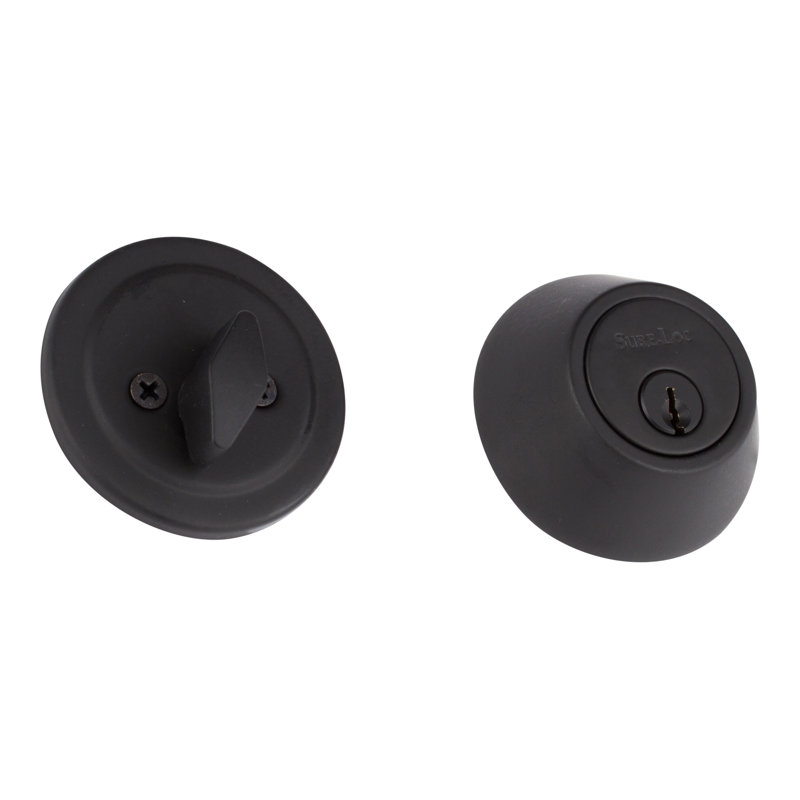 Single Cylinder Deadbolt, Flat Black