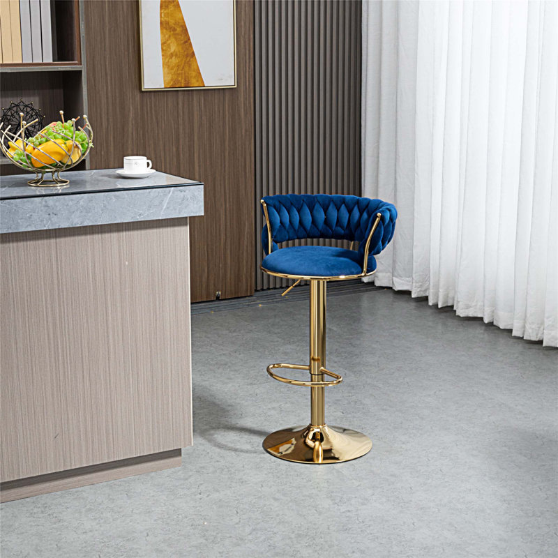 Tabouret pivotant à hauteur réglable Niambi, Marine