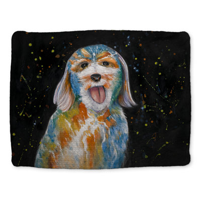 Abstract Labradoodle Blue Placemat - Braided Polyester Decor