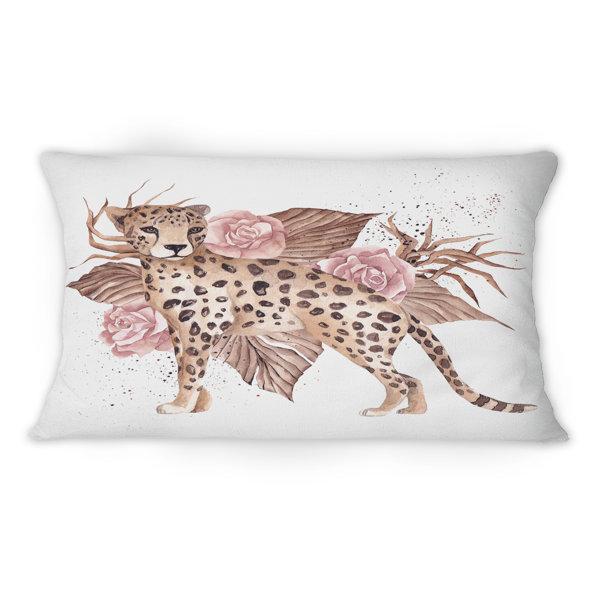 Leopard Pattern Pillow East Urban Home Color: Brown, Shape: Rectangular, Size: 12 x 20