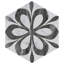 Classico Bardiglio Daisy 7" x 8" Porcelain Patterned Wall & Floor Tile
