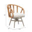 Chaise de salle à manger pivotante avec chaises en rotin