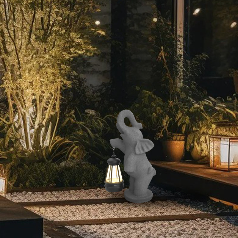 Water Resistant Resin Garden Statue, Grey