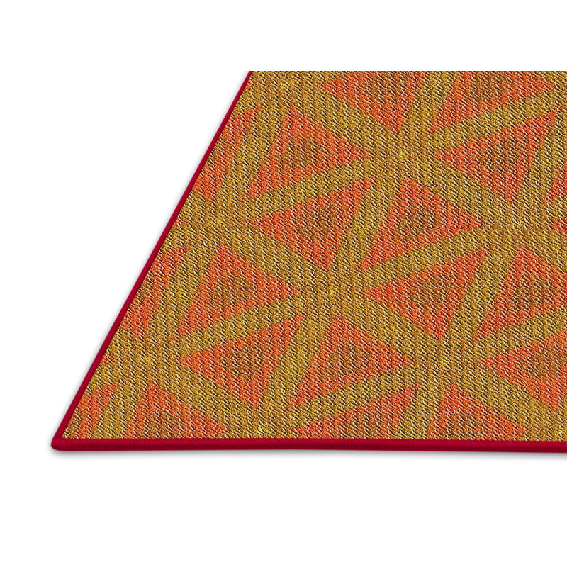 Brun/vert à motif géométrique Rexdale Tapis décoratif, Rectangle 4 pi x 6 pi