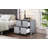 Nightstand With Metal Foot, Mirrored Bedside Table With 2 Drawers-1905470177