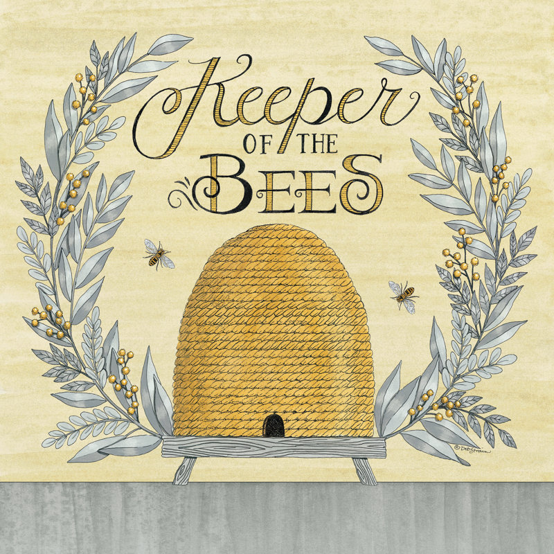 Keeper Of Bees 2885025, H 20 po x l 20 po, Toile avec cadre flottant noir, Non